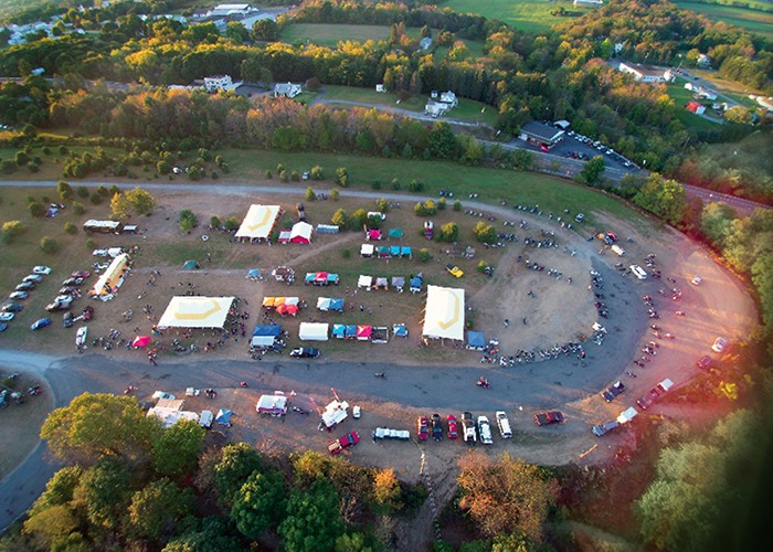 Overhead view of one of our events